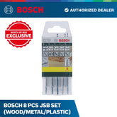 Bosch 8 Pcs Jsb Set (Wood/Metal/Plastic)